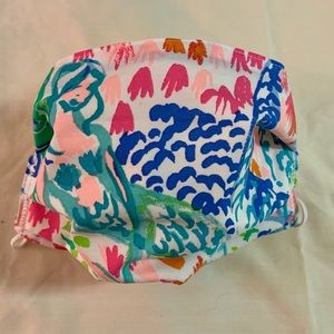 Lilly Pulitzer mermaid face mask, with nose wire